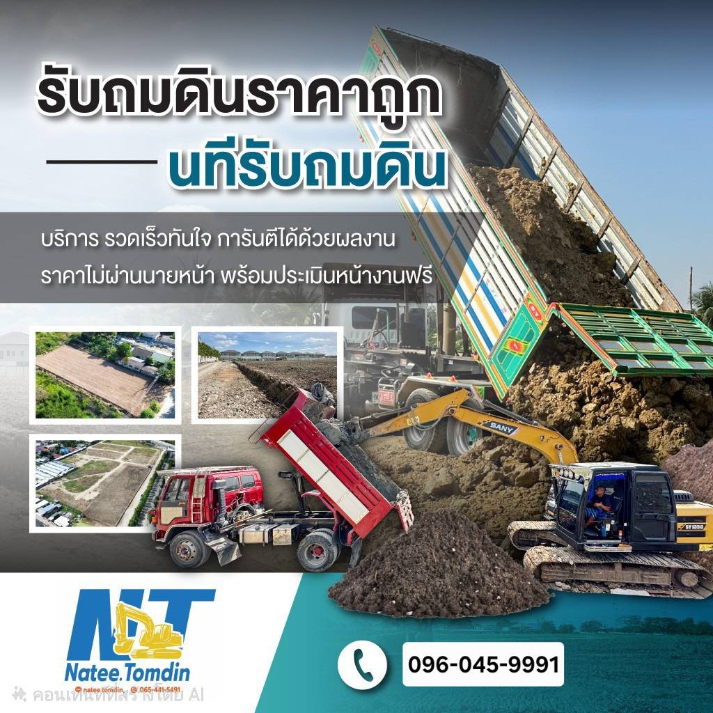 รับถมดินราคาถูก - นทีรับถมดิน